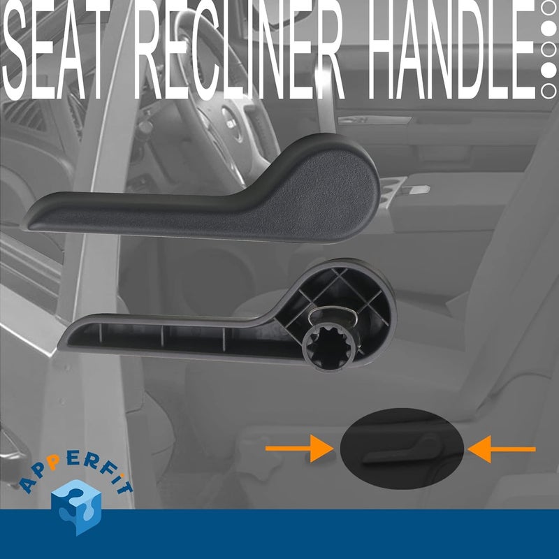 APPERFiT Seat Recliner Handle Lever Front Left+Right Side Compatible with 2007-2013 Chevy Chevrolet Avalanche Silverado Suburban, GMC Sierra Yukon Replaces 15232598 15232594 - Image 2